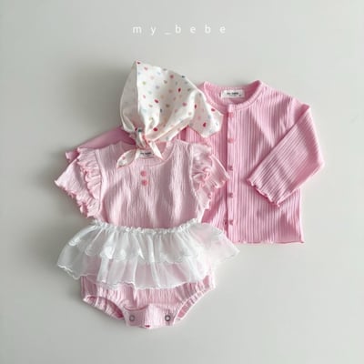 my_bebe13｜(58-72cm) 荷葉層次邊包屁衣4