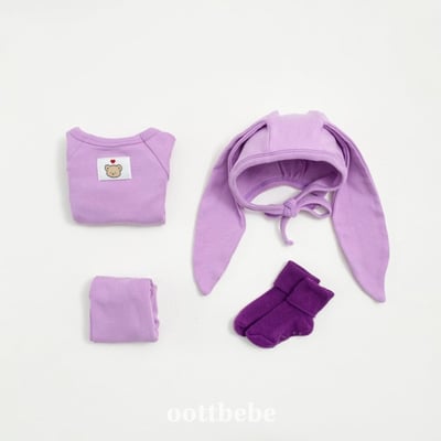 Oottbebe31｜(Free) 糖果色兔耳綁帶帽13