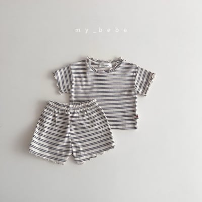 my_bebe22｜(80-120cm) 條紋捲邊套裝15