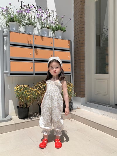 JE51｜(73-120cm) 碎花吊帶連身褲18