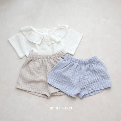 mimi market31 (75-90cm)  休閒格紋短褲5
