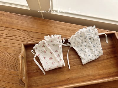 Valubebe 88｜(Free) 花卉絲帶襪4