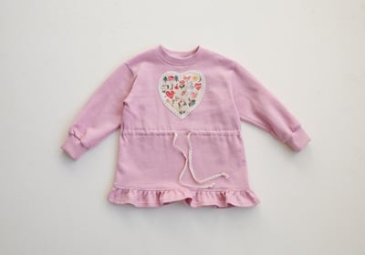 FLO11｜(75-140) 2色愛心碎花布洋裝24