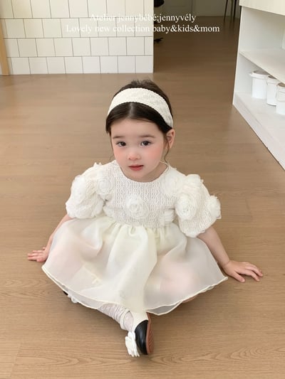 JE01｜(66-130cm) 玫瑰薄紗蓬蓬包屁洋裝9