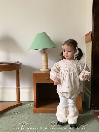 JE 651｜(73-100cm)  小花蕾絲包屁套裝18