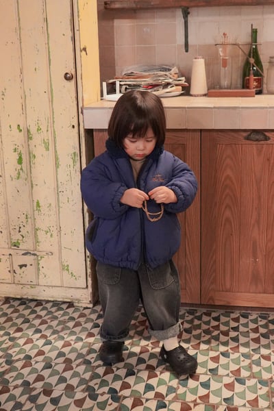 onu 21｜(70cm-115cm) logo刺繡羽絨刷毛外套18