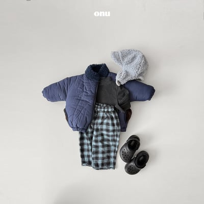 onu 21｜(70cm-115cm) logo刺繡羽絨刷毛外套9