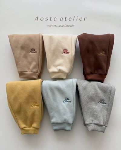 AOSTA42｜(6m-5y) 簡約休閒束口褲2