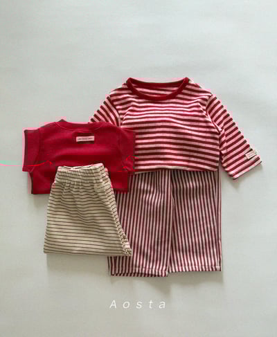 AOSTA22｜(6m-5y) 透氣條紋上衣15