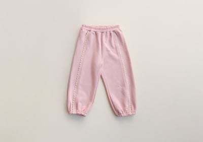 FLO13｜(75-140) 2色蕾絲滾邊休閒縮口褲23