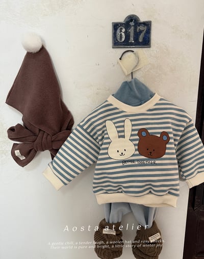 AOSTA60｜(6m-5y) 雪兔蕾絲休閒長褲8