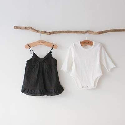 LEMONADE16｜(55cm-85cm) 2色兩件式包屁衣+蝴蝶結細肩洋裝13