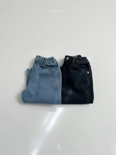 AT15｜(70-110) 復古水洗牛仔彎刀褲9