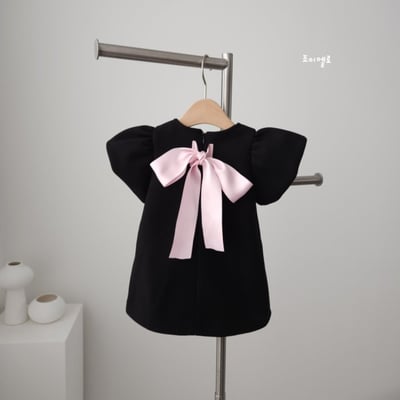 gioiello04｜(85-130cm) 公主袖蝴蝶結洋裝15