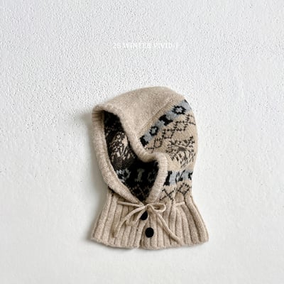 vivid114｜(free) 保暖印花針織頭套9