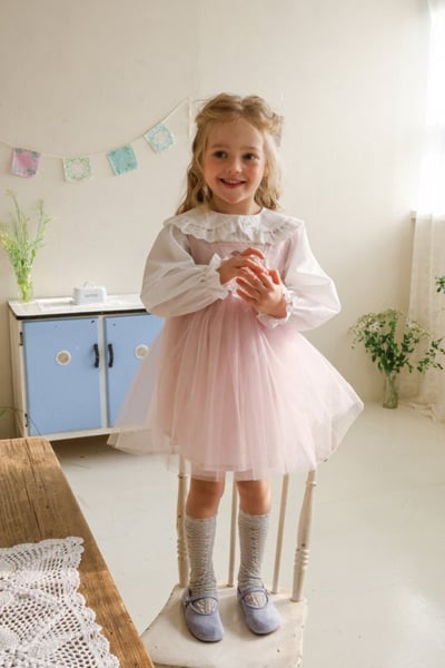 FLO17｜(75-140) 2色蕾絲滾邊荷葉襯衫16