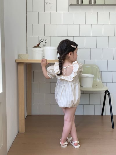 JE31｜(66-120cm) 荷葉領條紋包屁衣/洋裝22