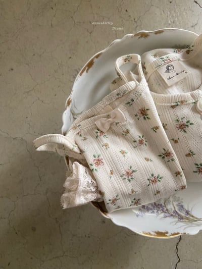 Anne Shirley23｜(3m-24m) 2色細肩碎花/波點蕾絲背心15