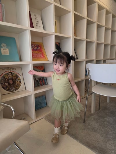 Color06｜(75-115cm) 捲邊薄紗褲裙6