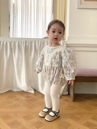 JE596｜(66cm-90cm) 藍色花藤包屁衣6