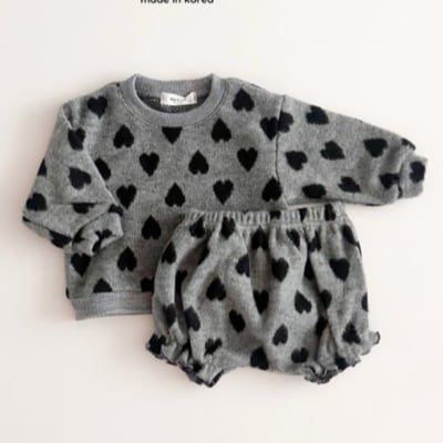 my_bebe22｜(-6m-12m-) 愛心印花套裝4