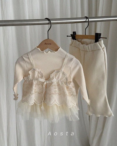 AOSTA16｜(6m-5y) 蕾絲綁帶背心7