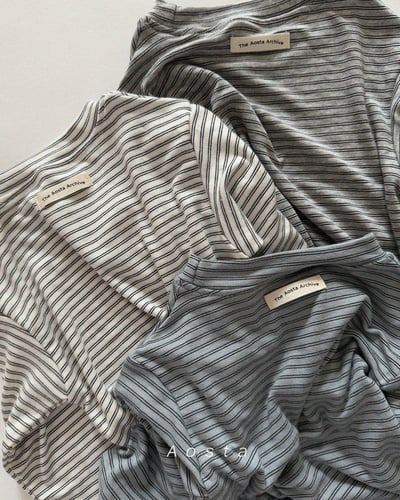 AOSTA20｜(6m-5y) 柔軟條紋上衣9