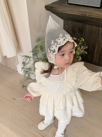 jenny bébé｜(66-90cm) 棉質飛袖蛋糕裙包屁衣2