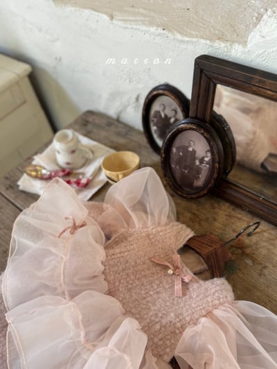 Marron 63｜(3m-18m) 公主蓬蓬袖袖洋裝包屁衣15