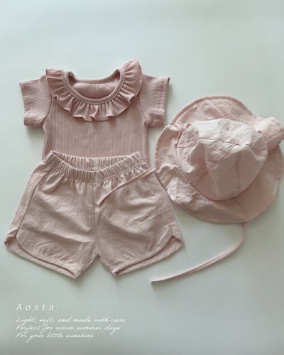 AOSTA04｜(6m-5y) 2色木耳邊翻領上衣11