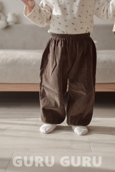GURU GURU18｜(6m-24m) 5色磨毛燈芯絨縮口褲6