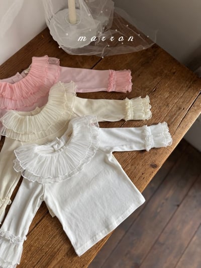 Marron08｜(1y-6y) 層次花瓣領袖上衣15