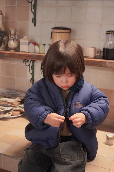 onu 21｜(70cm-115cm) logo刺繡羽絨刷毛外套15