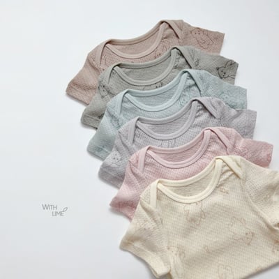 LIME&BLUE06｜(55-80cm)  熊熊室內包屁衣3