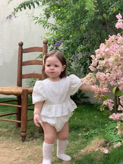 JE26｜(66-120cm) 泡泡袖綁帶包屁衣/洋裝15