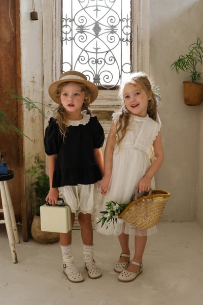 FLO02｜(75-140) 三色蕾絲蛋糕襯衫18