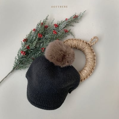 Oottbebe50｜(6m-5y  Free)  棒球毛兔毛帽7