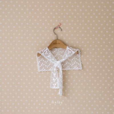 M-KIDS58｜(65-115cm) 蕾絲綁帶披肩9