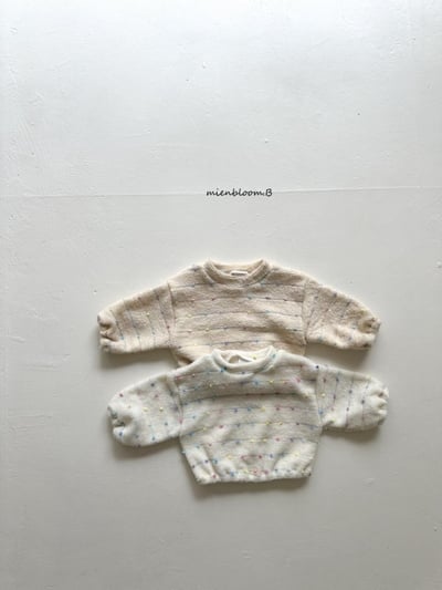 Bloom.b40｜(0m-24m/85cm-125cm) 繽紛波點刷毛上衣4