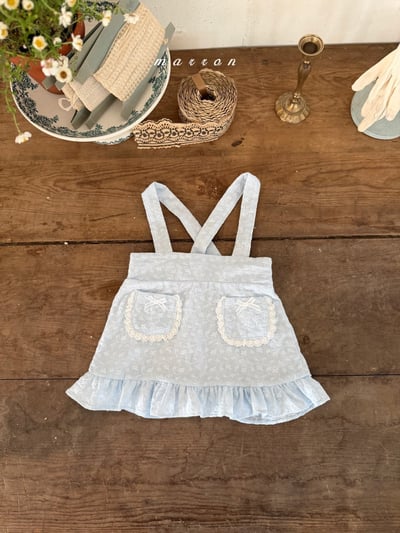 Marron22｜(1y-6y) 雛菊口袋吊帶裙4