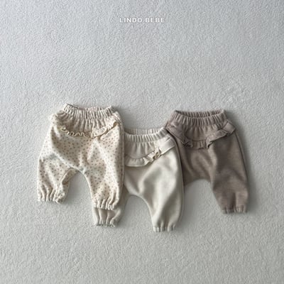Lindo20｜(3m-18m) 荷葉摺邊縮口褲1