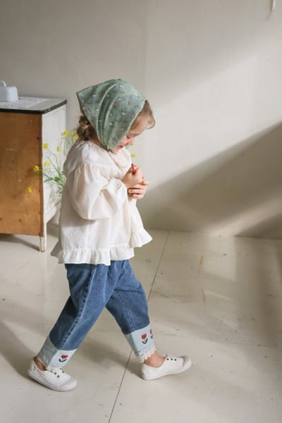 FLO39｜(75-140) 3色法式傘狀荷葉襯衫24