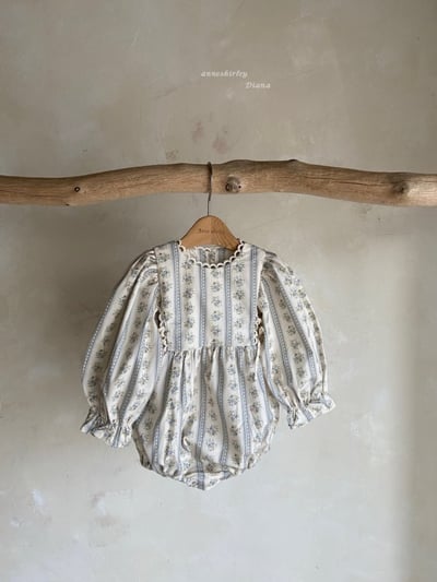 Anne Shirley13｜(3m-22m) 1色春日花卉滾邊包屁衣1