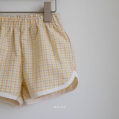 M-KIDS24｜(65-115cm) 開岔格紋短褲9