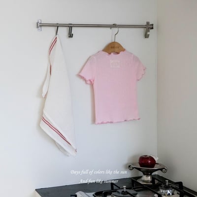 M-KIDS27｜(65-115cm) 捲邊蕾絲標上衣14