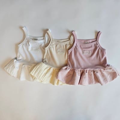 1st blue21｜(~93-118cm) 細肩荷葉邊背心10