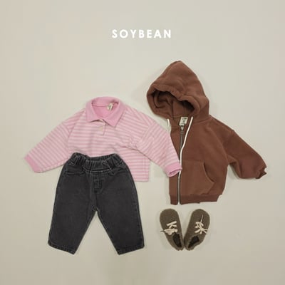 Soybean07｜(75cm-118cm) 條紋有領上衣10