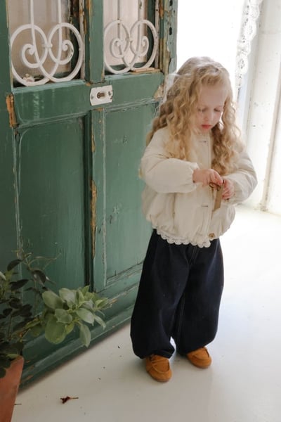 FLO46｜(85-135cm) 2色褶皺領鋪棉外套12