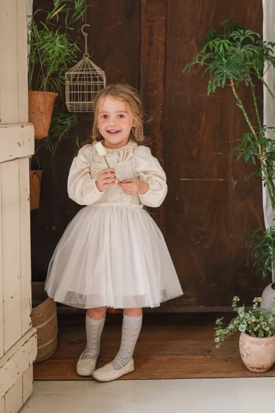 FLO37｜(75-140) 2色法式細肩薄紗洋裝10