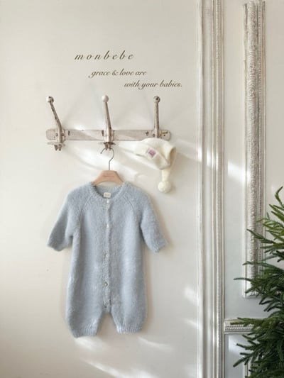 MONBEBE48｜(3m-24m) 暖棉刷毛連身衣7